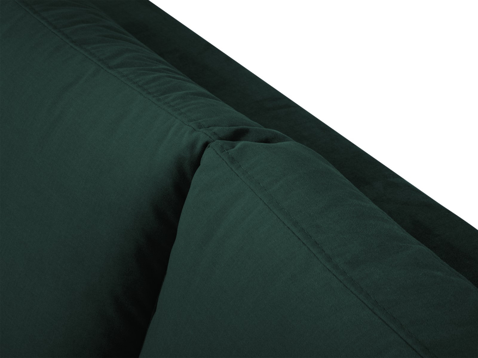 Cosmopolitan Design - Divano angolare destro "Hastings" 5 posti in velluto verde bottiglia 