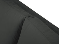 Cosmopolitan Design - Divano angolare destro "Hastings" 5 posti in velluto grigio scuro 