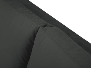 Cosmopolitan Design - Divano angolare destro "Hastings" 5 posti in velluto grigio scuro 