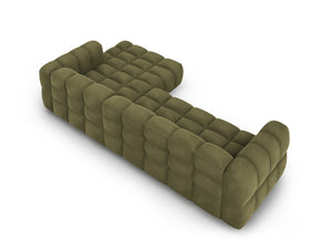 Cosmopolitan Design - Divano angolare modulare destro "Sky" 4 posti in velluto verde chiaro 