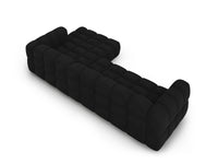 Cosmopolitan Design - Divano angolare modulare destro "Sky" 4 posti in velluto nero 