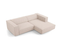 Cosmopolitan Design - Divano angolare destro "Arendal" 3 posti in ciniglia beige 