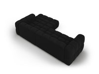 Cosmopolitan Design - Divano angolare modulare destro "Sky" 4 posti in velluto nero 