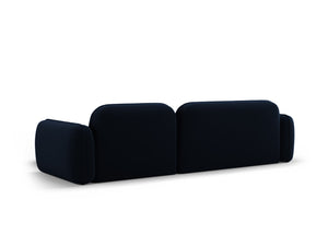 Cosmopolitan Design - Divano angolare modulare destro "Sydney" 4 posti in velluto blu reale 