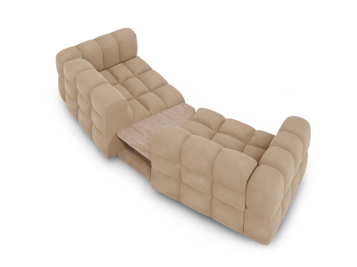 Cosmopolitan Design - Divano modulare "Sky" 2 posti in velluto sabbia 