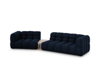 Cosmopolitan Design - Divano modulare sinistro "Sky" 3 posti in velluto blu reale 