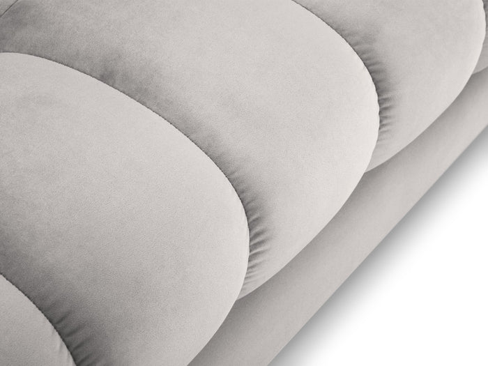 Cosmopolitan Design - Divano panoramico "Bali" 7 posti in velluto argento 