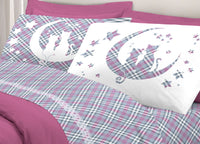 Completo Lenzuola Letto Pensieri Delicati 100% Cotone Dillo Alla Luna - Piazza E Mezza - Rosa