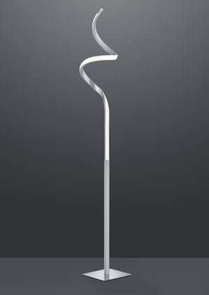 COURSE PIANTANA LED 11W 1150lm, 3000K ONDULATA ACCIAIO SATINATO H. 145CM DIMMERABILE