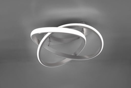 COURSE PLAFONIERA LED 18W 2400lm, 4000K CERCHIO INFINITO ACCIAIO SATINATO D. 45CM DIMMERABILE TRAMITE INTERRUTTORE