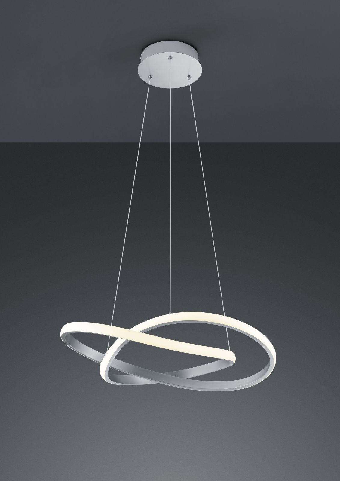 COURSE SOSPENSIONE LED 27,5W · 1x 3150lm, 3000K CERCHIO INFINITO ACCIAIO SATINATO D. 60CM