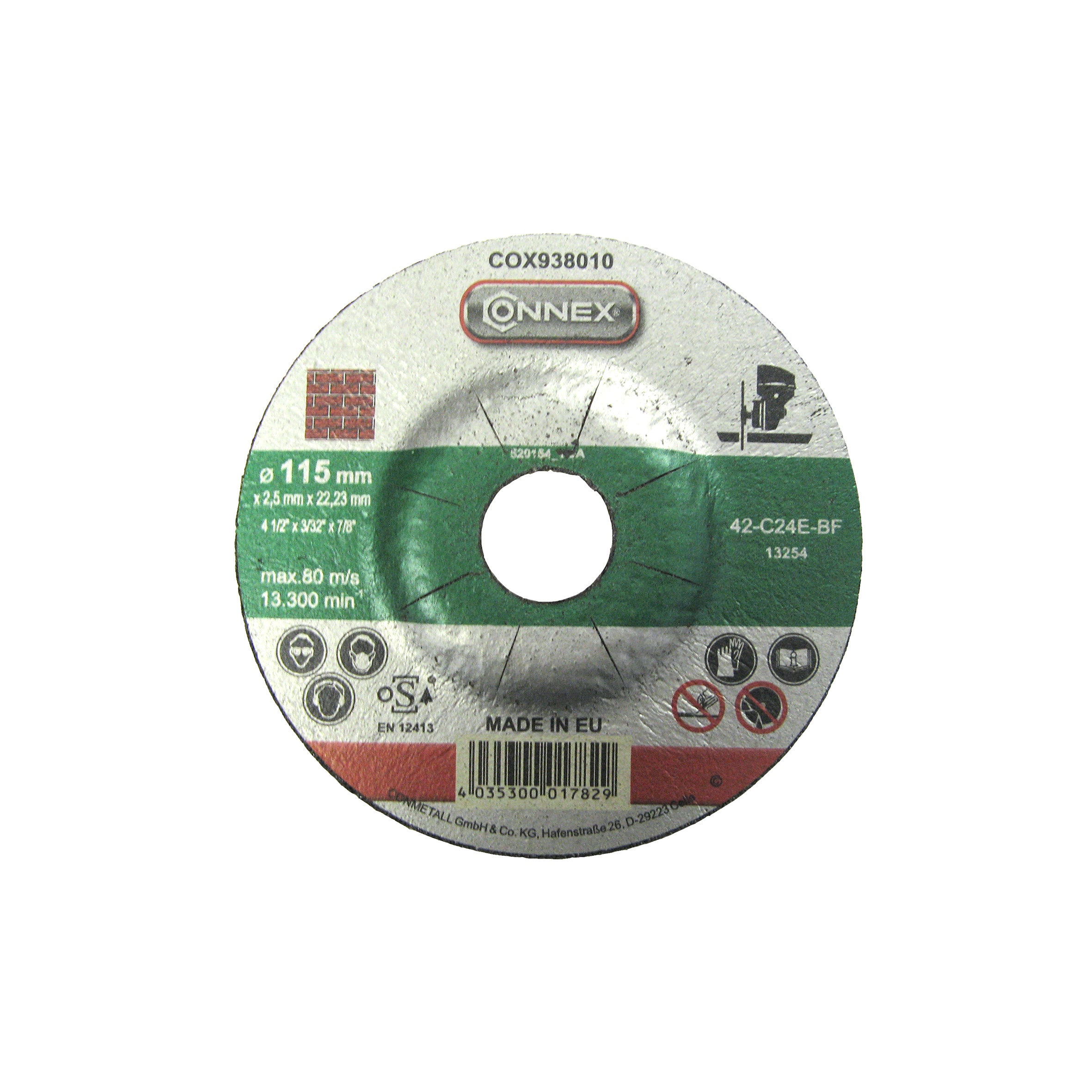 Disco da taglio per pietra/mattoni Ã˜ 115 mm.