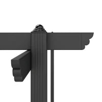 Gazebo Pergola 4x4 m con Tettuccio Retrattile, 8 Viti e 8 Picchetti in Alluminio, Poliestere e Metallo, Bianco