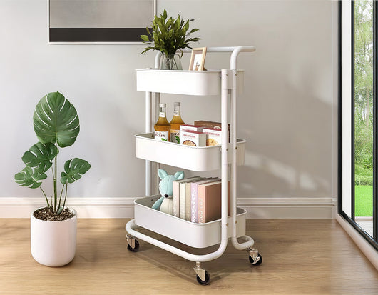 Carrellino cucina portaoggetti carrellino con ruote salvaspazio – Leo