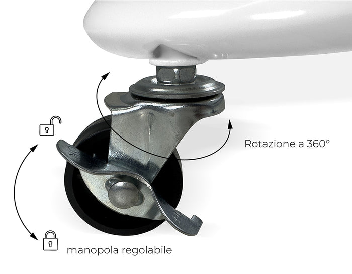 Carrellino cucina portaoggetti carrellino con ruote salvaspazio – Leo