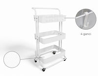 Carrellino cucina portaoggetti carrellino con ruote salvaspazio – Leo