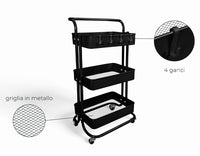 Carrellino cucina portaoggetti carrellino con ruote salvaspazio – Leo