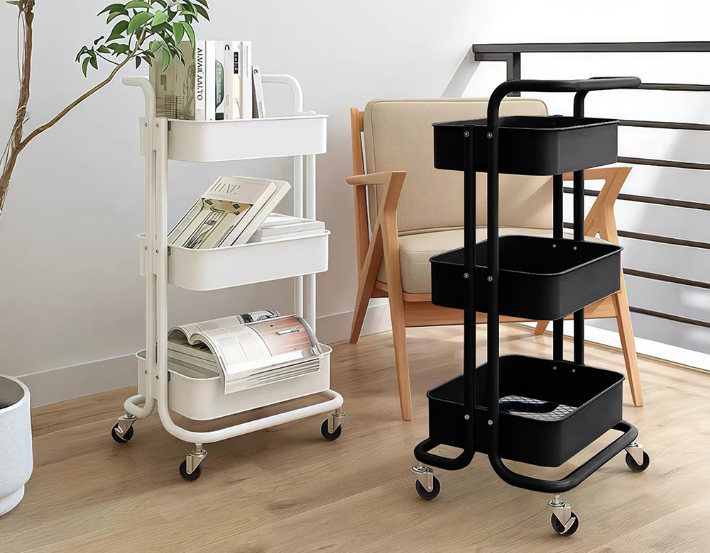 Carrellino cucina portaoggetti carrellino con ruote salvaspazio – Leo