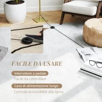 Lampada da Terra LED a Spirale con 3 Luminosità Regolabili e Interruttore a Pedale, Oro