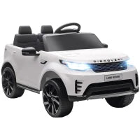 Macchina Elettrica per Bambini Licenza Land Rover con Fari LED, Clacson e Telecomando, 105x68.5x58 cm, Bianco