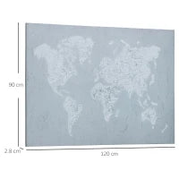 Stampa su Tela 120x90cm per Casa e Ufficio, Tela in Legno di Pino e Inchiostro in Resina Poliuretanica, Grigia e Bianca