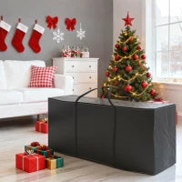 Borsa Portaoggetti da 720L con 2 Cerniere e Maniglie, in Tessuto Oxford 600D, 175x55x75 cm, Nero