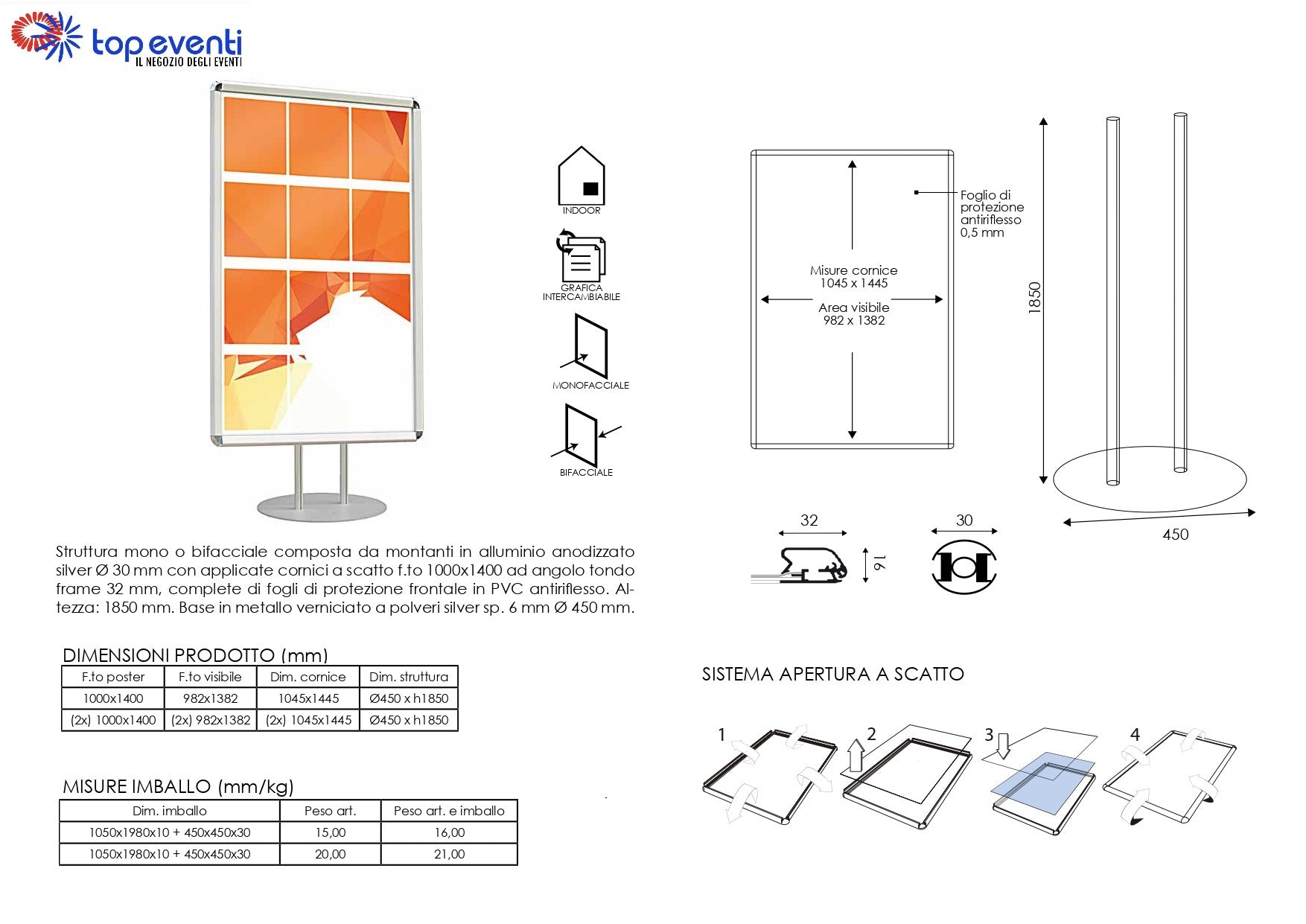 Porta Comunicazioni con Cornice 100 x 140
