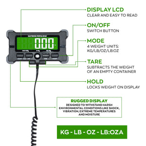 Denagram - Bilancia Industriale Pesa Pacchi 120Kg con Display LCD a Batteria e USB