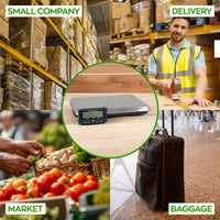 Denagram - Bilancia Industriale Pesa Pacchi 120Kg con Display LCD a Batteria e USB