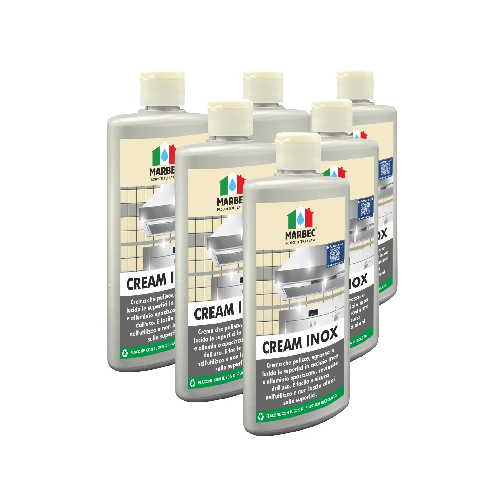 Crema Lucidante per la Pulizia dell'Acciaio Inox CREAM INOX 250GRx6Pz