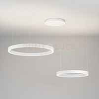 CRISEIDE SS/2D - SOSPENSIONE BIANCA A LED 3000K 4000LM 75W(35W+840W) DIMMERABILE