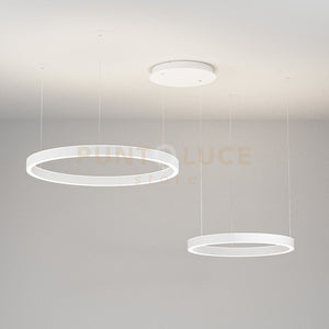 CRISEIDE SS/2D - SOSPENSIONE BIANCA A LED 3000K 4000LM 75W(35W+840W) DIMMERABILE