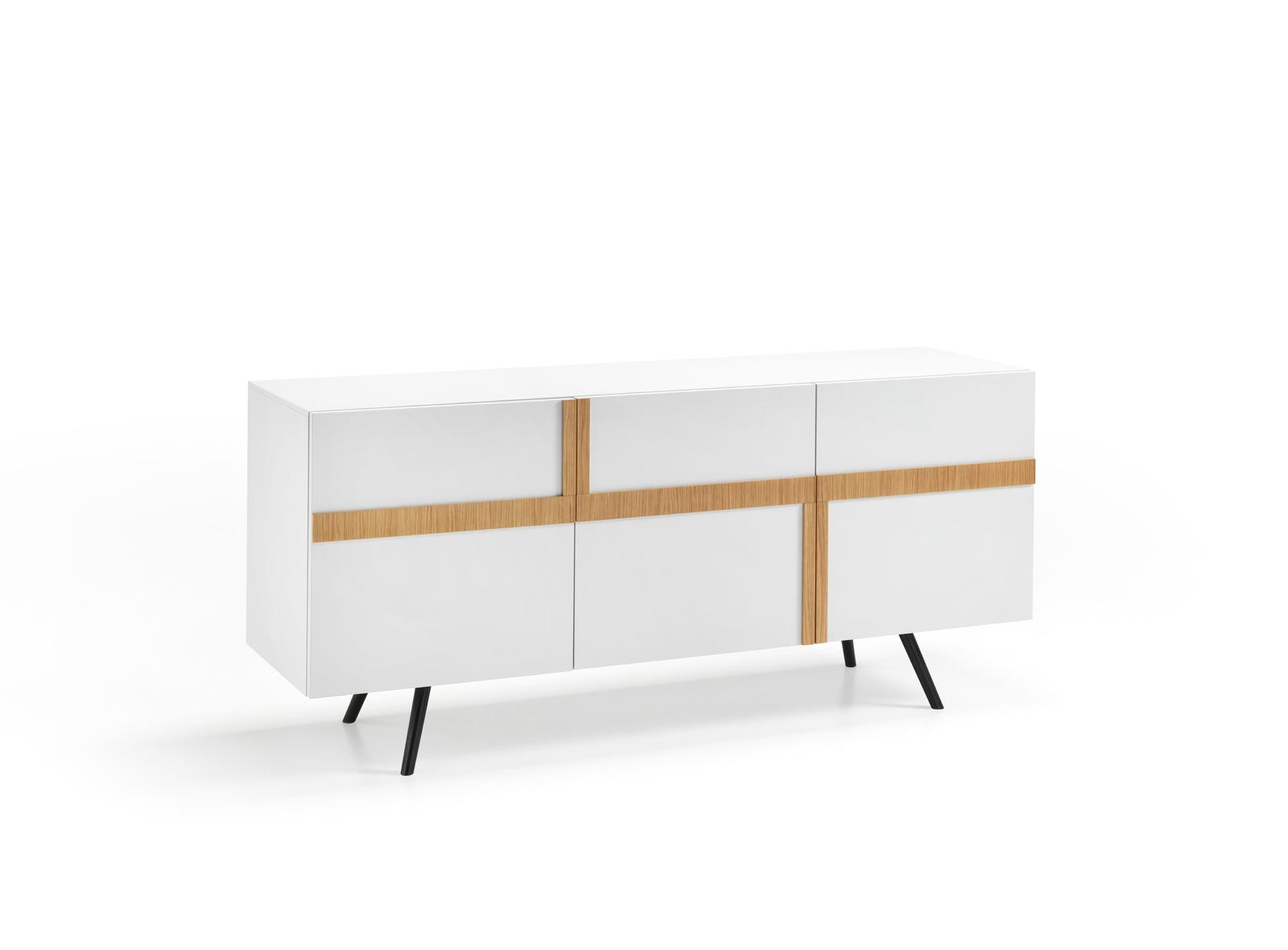 Ginger - Credenza a 3 ante (180 x 80 H cm) in Melaminico Bianco