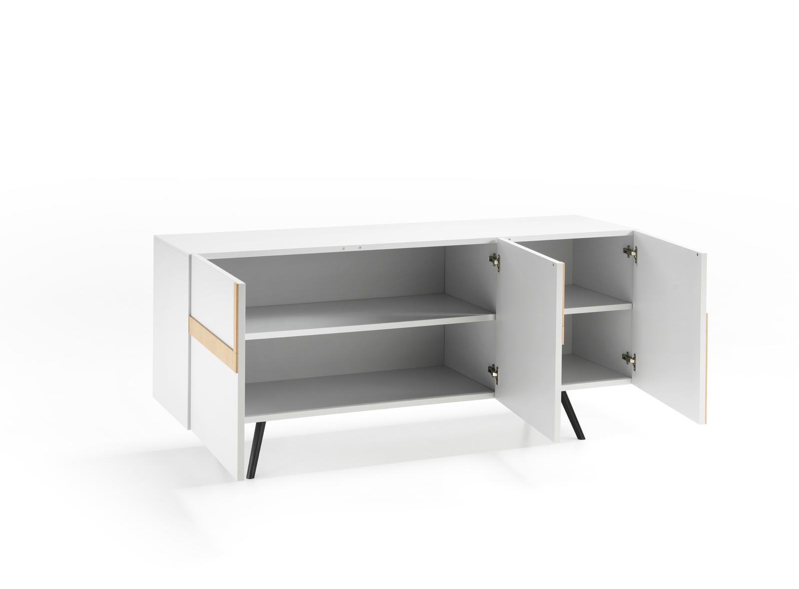 Ginger - Credenza a 3 ante (180 x 80 H cm) in Melaminico Bianco