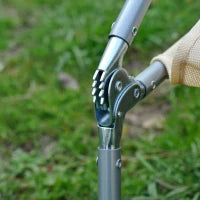 Set 2 Lettini Prendisole Pieghevoli con Schienale Reclinabile a 4 Livelli, Metallo e Tessuto a Rete, Beige