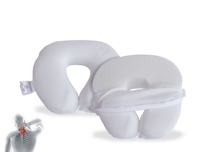 Cuscino Collare Da Viaggio - Cuscino Ortopedico - Bianco