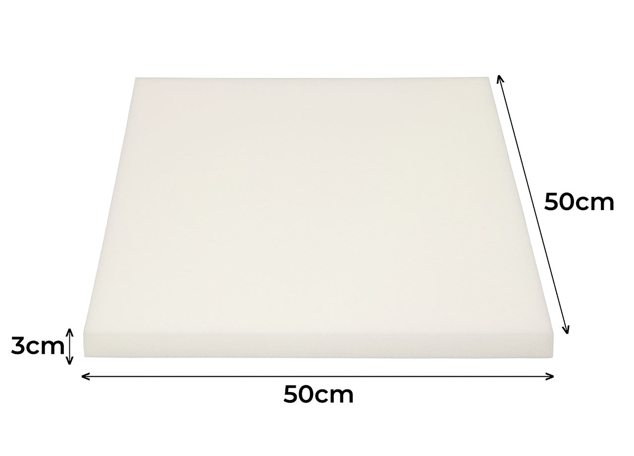 Set Imbottiture Cuscini Materassi Gomma Piuma In Varie Misure Made In Italy - 50x50 - Imbottitura