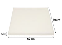 Set Imbottiture Cuscini Materassi Gomma Piuma In Varie Misure Made In Italy - 60x60 - Imbottitura