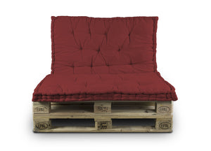 Cuscino Mattonella Per Seduta-Schienale Divani Pallet Cuscino Per Bancale - 60x60 - Bordeaux