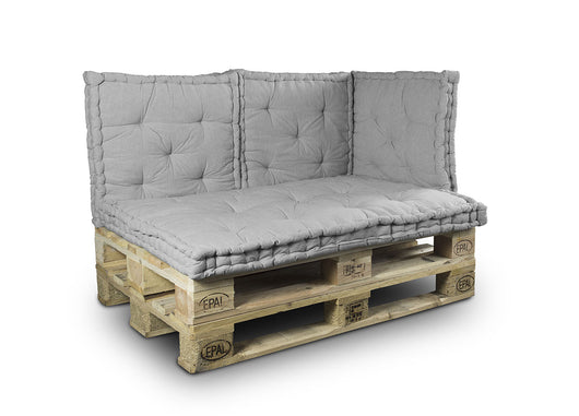 Cuscino Mattonella Per Seduta-Schienale Divani Pallet Cuscino Per Bancale - 80x120 - Grigio