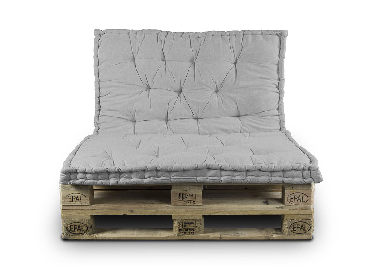 Cuscino Mattonella Per Seduta-Schienale Divani Pallet Cuscino Per Bancale 80x120 - 80x120 - Grigio