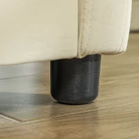 Struttura per Divano Letto 2 in 1, Divano 2 Posti e Letto Matrimoniale, Due Materassi Compatibili da 90 x 190 cm, Crema