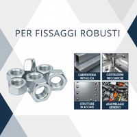 Dado esagonale m14 x 2 mm zn5588 confezione 10 pezzi