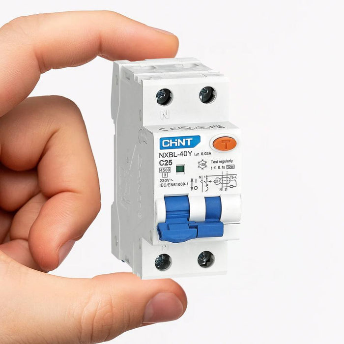 Chint 519864 nxbl-40y 1p+n c 25a 30ma a 4,5ka interruttore differenziale