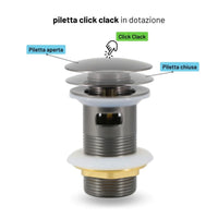 Miscelatori bagno lavabo e bidet serie jazz con leva in metallo e piletta facile installazione *** finitura- canna di...