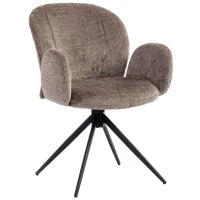 Sedia da Ufficio Ergonomica, Poltrona da Ufficio con Seduta Girevole a Ritorno Automatico, 60 x 66 x 86,5 cm, Beige