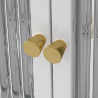 Armadio a Muro a 3 Ante in Vetro con Design Curvo, Spazio di Archiviazione Versatile，per Soggiorno e Bagno, 90×20×70 cm, Bianco