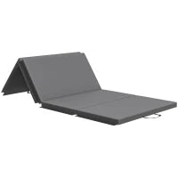Tappetino da Ginnastica Pieghevole, Materassino Fitness Spesso 5 cm e Antiscivolo, 180x80x5 cm, Grigio