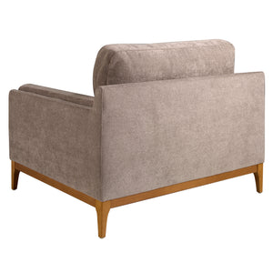 Poltrona in tessuto 123 x 103 x 90 cm colore marrone