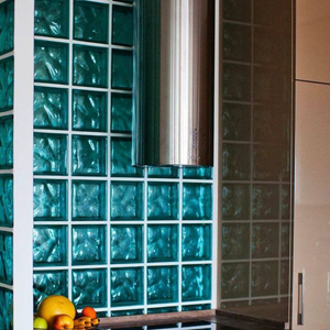 Vetromattone effetto ondulato diffusione luce modello pure 190 x 190 x 80 mm *** colore- turchese, confezione 1